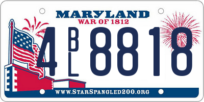 MD license plate 4BL8818