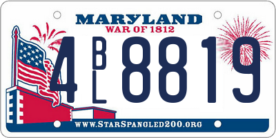 MD license plate 4BL8819
