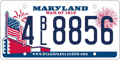 MD license plate 4BL8856