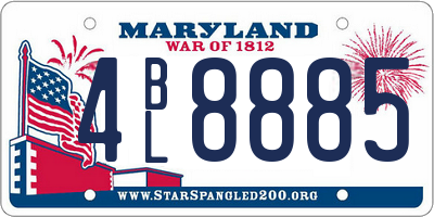 MD license plate 4BL8885