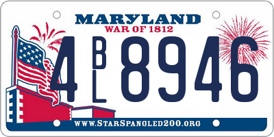 MD license plate 4BL8946