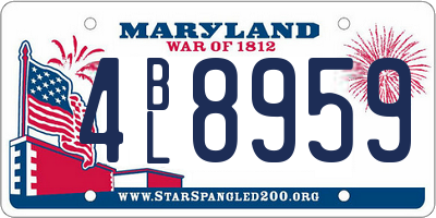 MD license plate 4BL8959