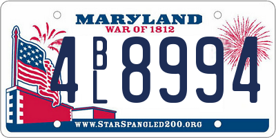 MD license plate 4BL8994