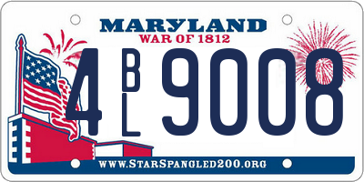 MD license plate 4BL9008