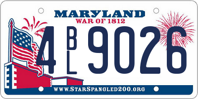 MD license plate 4BL9026