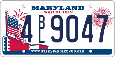 MD license plate 4BL9047