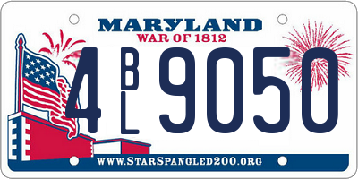 MD license plate 4BL9050