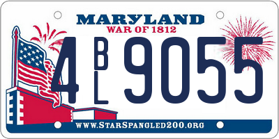 MD license plate 4BL9055