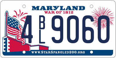 MD license plate 4BL9060