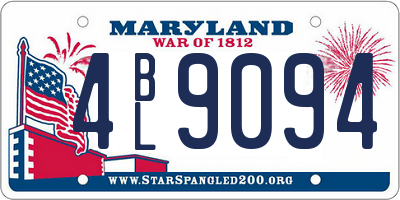 MD license plate 4BL9094