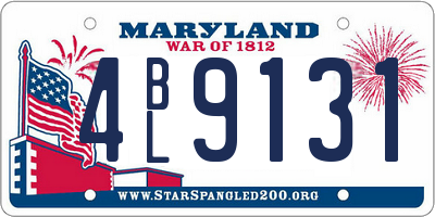 MD license plate 4BL9131