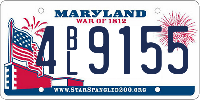 MD license plate 4BL9155