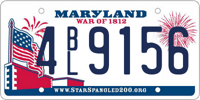 MD license plate 4BL9156