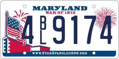 MD license plate 4BL9174