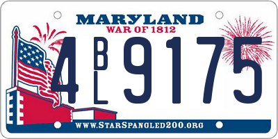 MD license plate 4BL9175