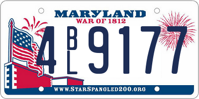 MD license plate 4BL9177