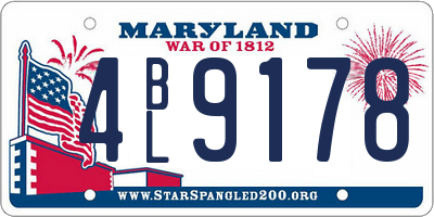MD license plate 4BL9178