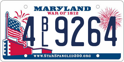MD license plate 4BL9264