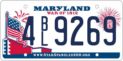 MD license plate 4BL9269