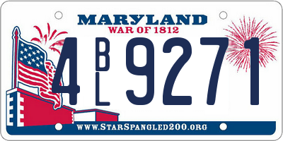 MD license plate 4BL9271
