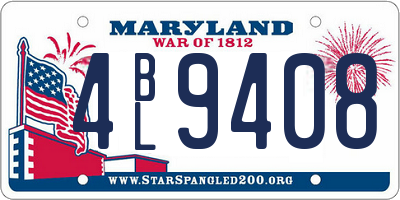 MD license plate 4BL9408