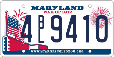 MD license plate 4BL9410