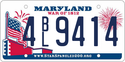 MD license plate 4BL9414