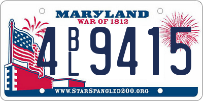 MD license plate 4BL9415