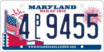 MD license plate 4BL9455