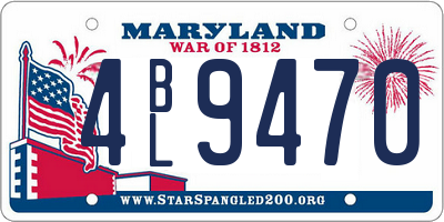 MD license plate 4BL9470
