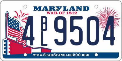 MD license plate 4BL9504