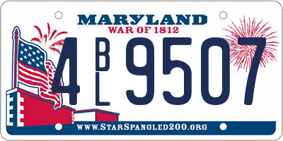 MD license plate 4BL9507