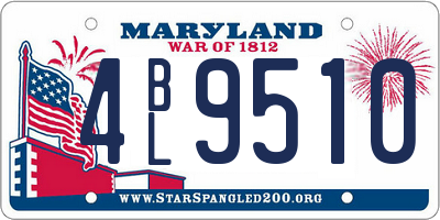 MD license plate 4BL9510