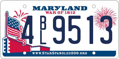 MD license plate 4BL9513