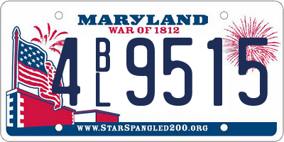 MD license plate 4BL9515