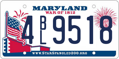 MD license plate 4BL9518