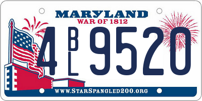 MD license plate 4BL9520