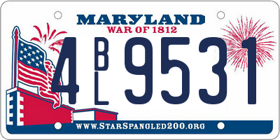 MD license plate 4BL9531