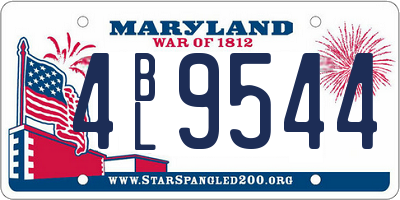 MD license plate 4BL9544