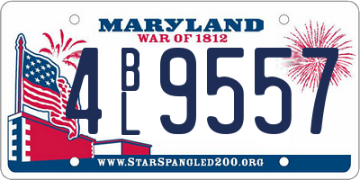 MD license plate 4BL9557