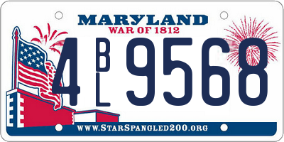 MD license plate 4BL9568