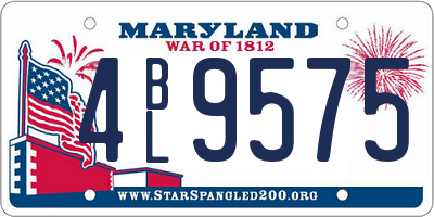 MD license plate 4BL9575