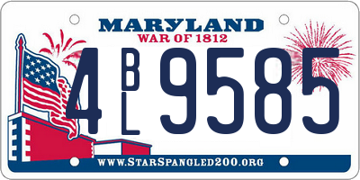MD license plate 4BL9585