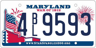 MD license plate 4BL9593