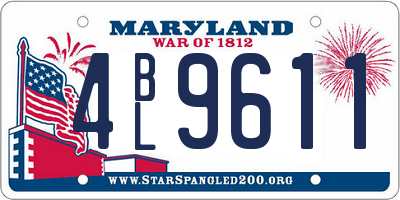 MD license plate 4BL9611