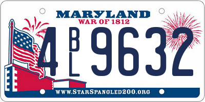 MD license plate 4BL9632