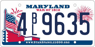 MD license plate 4BL9635