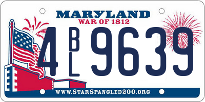 MD license plate 4BL9639