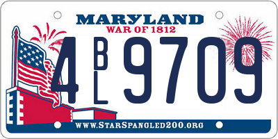 MD license plate 4BL9709