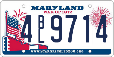 MD license plate 4BL9714
